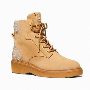 MICHAEL KORS “Trudy” Suede & Crystal Booties